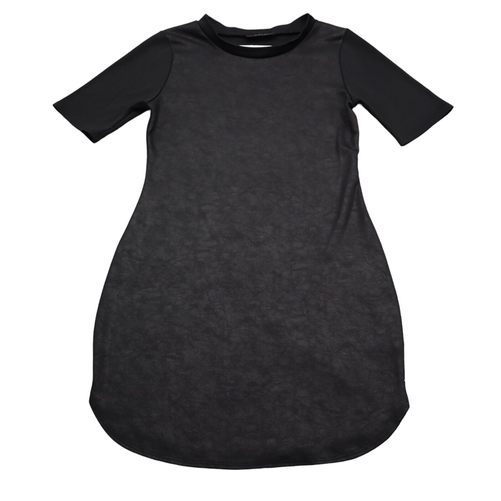 Los Angeles Rmd Dress S Black Short Sleeve Crew Neck Knit Casual Mini Pullover